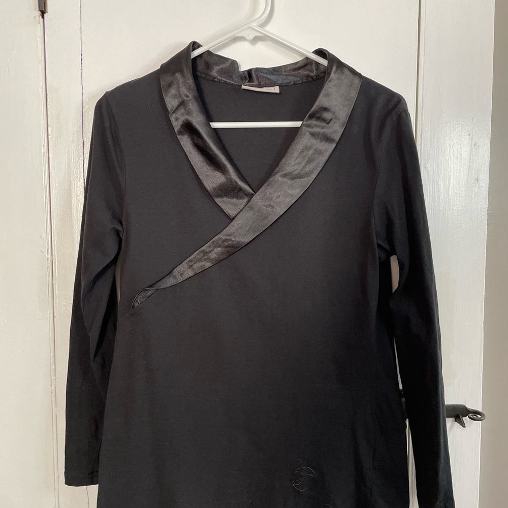 TEMPERLEY LONDON British Airways Satin Trim Size Small Pajama Top  100% Cotton
